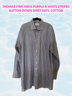 Thomas Pink Men’s Button Down 100% Cotton